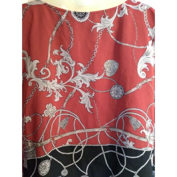 Alyx Top Red Kimono Over Black Tank Sz 1X Artsy Boho - Picture 6 of 10